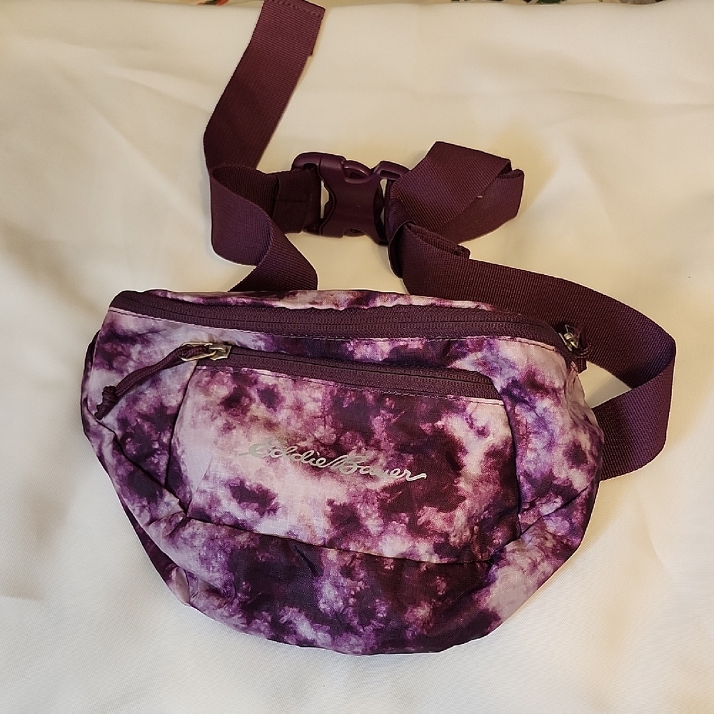 Eddie Bauer Purple Tie-Dye Crossbody Bag